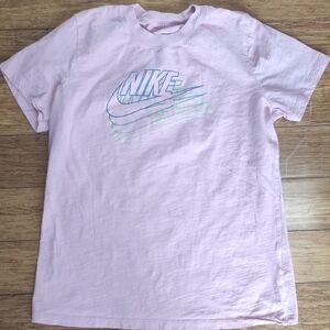 Nike Kids Pastel Pink Tee with Gradient Logo